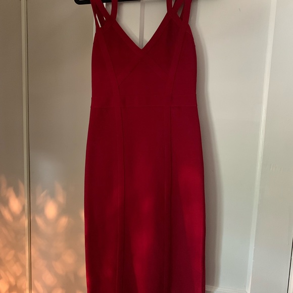 Bebe Red Bandage Dress - Picture 3 of 3